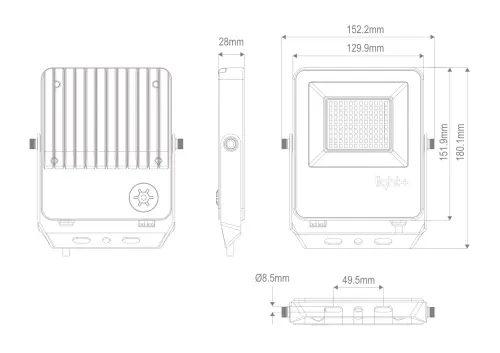LED reflektor LIGHT+ LT-R-50W-184Y 20/30/50W 3000/4000/6000K IP66